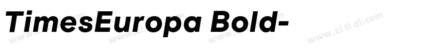 TimesEuropa Bold字体转换